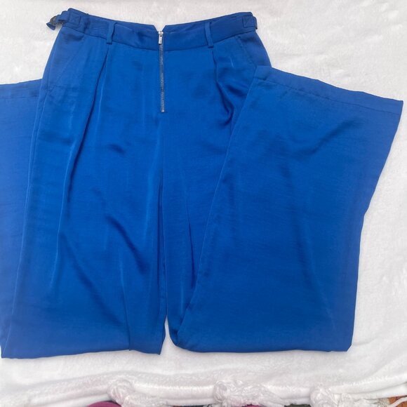 NWT Bcbg MaxAzria Hight waist blue Robbie Wide-Leg Pant S - Picture 8 of 12